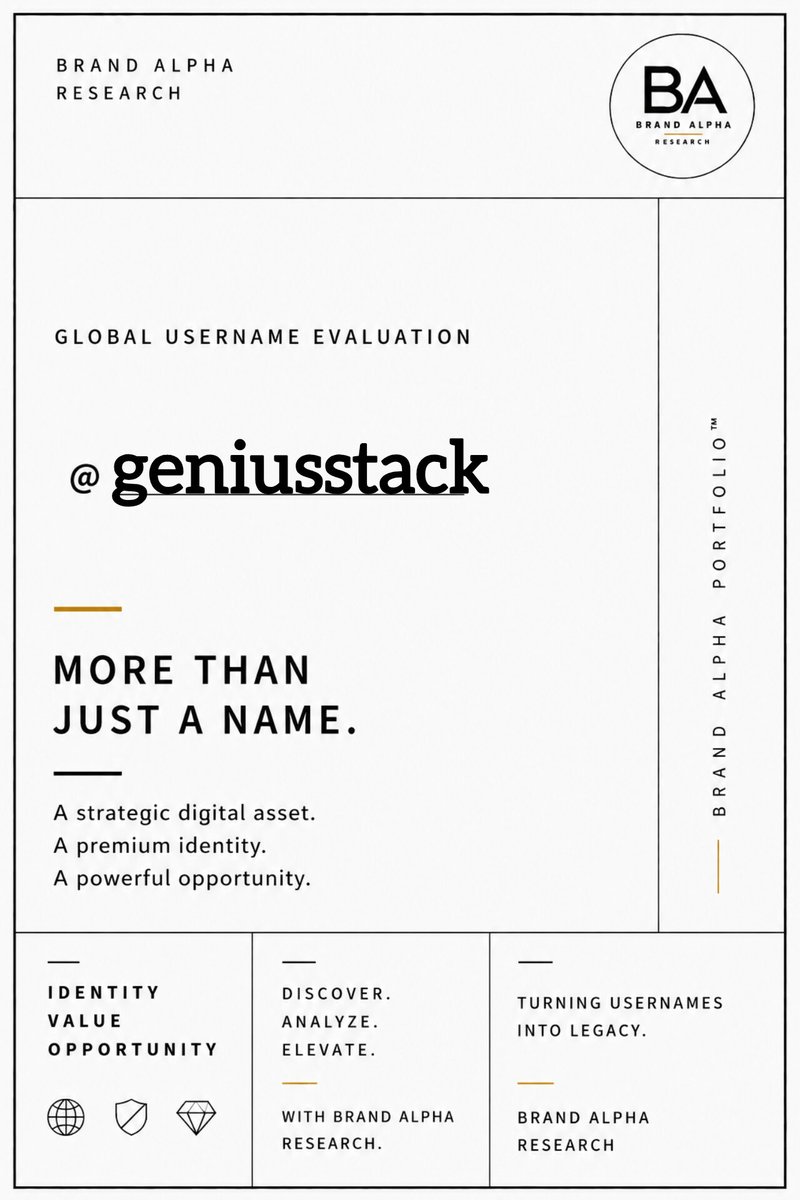 BRAN_DALPHA's tweet photo. 📌This is only the surface.
Full analysis & key insights → Instagram @BRAN_DALPHA
@ 🌐geniusstack in Fragment⬇️
(https://t.co/AbIWNPQsfL)
#geniusstack
#telegram
#ton
#username
#nft
#Digitalidentity https://t.co/bLtrpMS4l0