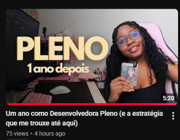 camyydev's tweet photo. Nesse mês de agosto completo 1 ano como dev pleno e decidi contar um pouco como foi sair do desemprego até conseguir a vaga. Assistam o vídeo, é bem curtinho!!

https://t.co/W2xTFXiPK2 https://t.co/2Aey2FxZgG