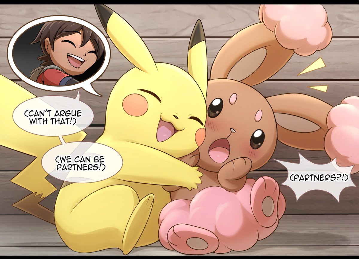 seyumei's tweet photo. Heart Swap Part 20! Does Buneary have a crush on Pikachu or her trainer? Or both? 🤔 https://t.co/NjmnwIN4yS