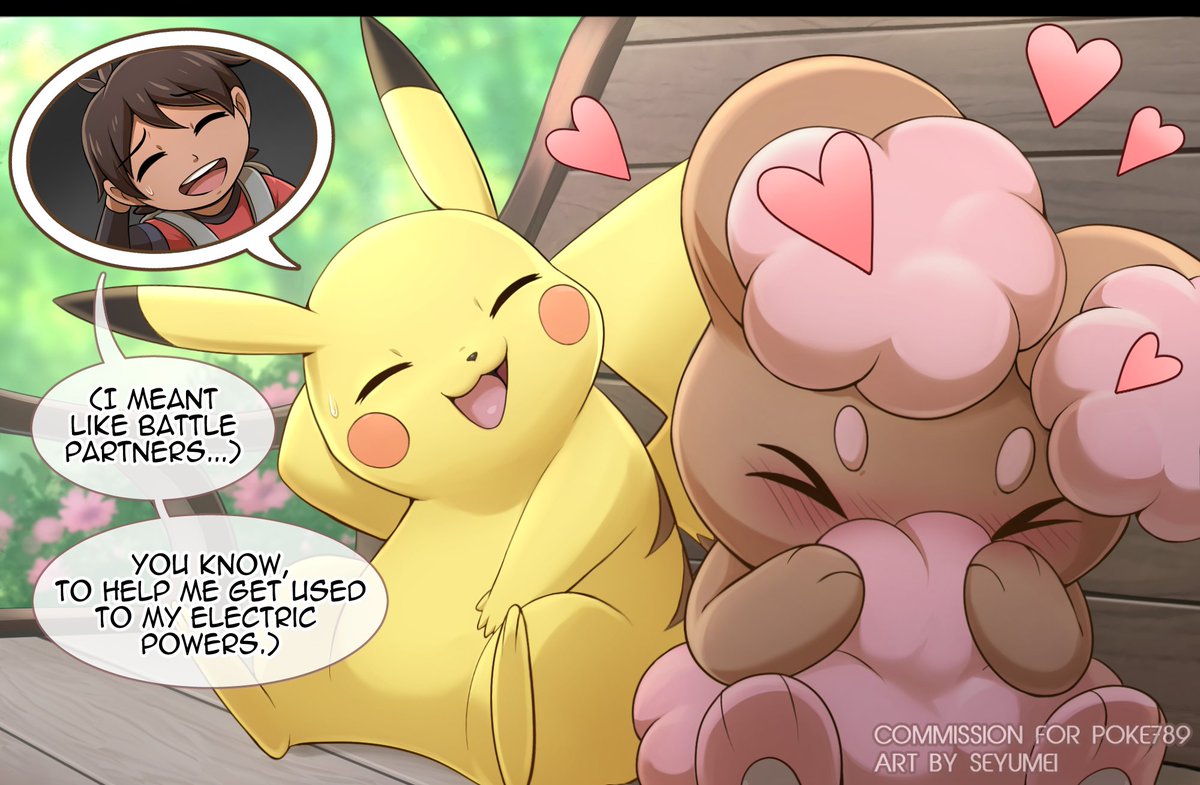seyumei's tweet photo. Heart Swap Part 20! Does Buneary have a crush on Pikachu or her trainer? Or both? 🤔 https://t.co/NjmnwIN4yS