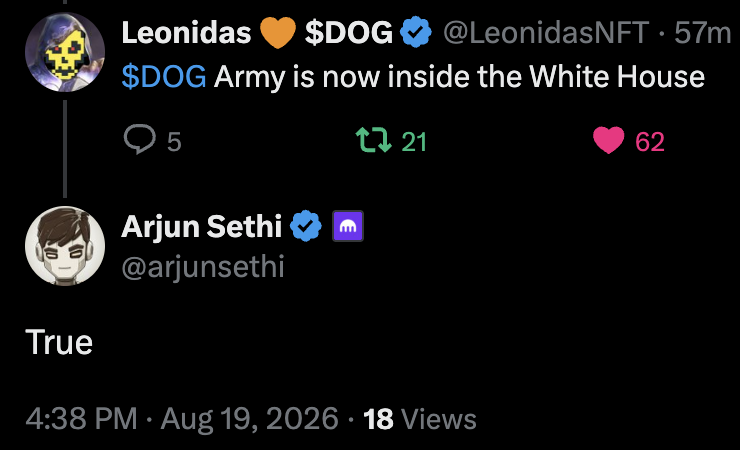 cryptolution101's tweet photo. True. solana:dog1viwbb2vWDpER5FrJ4YFG6gq6XuyFohUe9TXN65u Army in the White House 🇺🇸 https://t.co/wynRvSZKJy