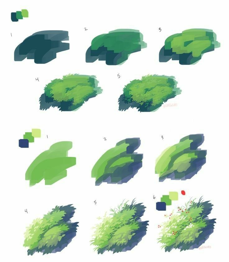 designatmo's tweet photo. You don’t need hundreds of brushstrokes to paint convincing grass https://t.co/UgcGHAC9E5