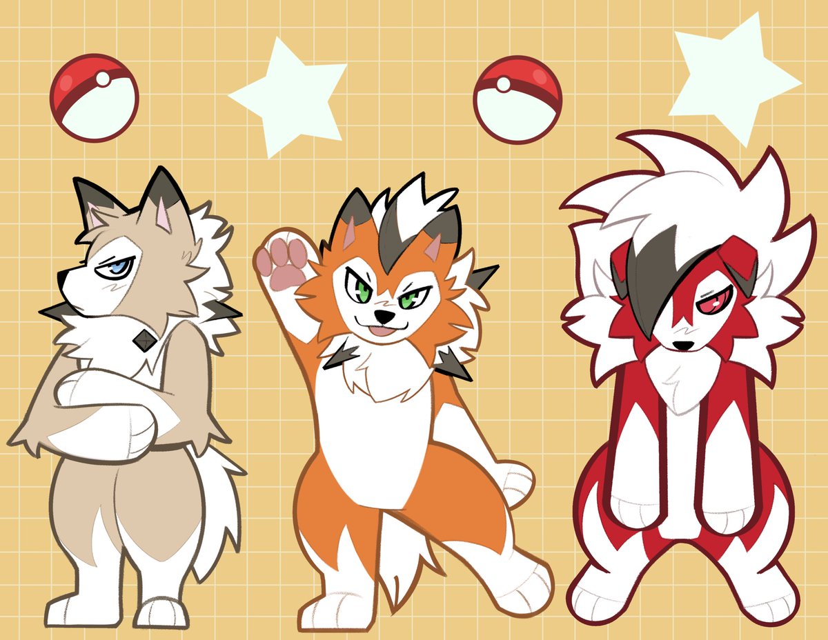 ceceyawns's tweet photo. Lycanrocs 🤎🧡❤️ https://t.co/1vfnBOETwL