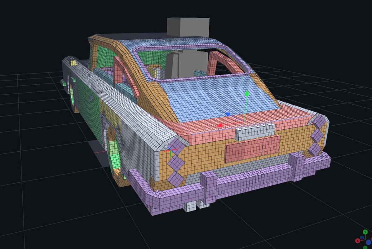 MolleCreations's tweet photo. Day 4 of modeling. Tomorrow I will finish the side windows and begin on the wheels. Greetings to all new followers as well :) #hytale #blockbench #hytalemodding https://t.co/4f5Pw56RD7