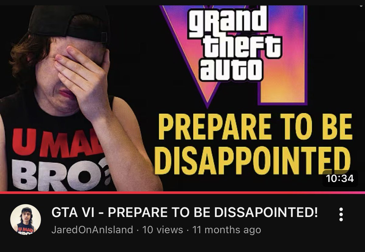 JaredOnAnIsland's tweet photo. I tried to warn the goyim 11 months ago that their holy grail of future entertainment was going to be disappointing but no one listened… well 10 people did lol (vid in reply) #gtavı #gtavıleak https://t.co/bMZzH1lHoW