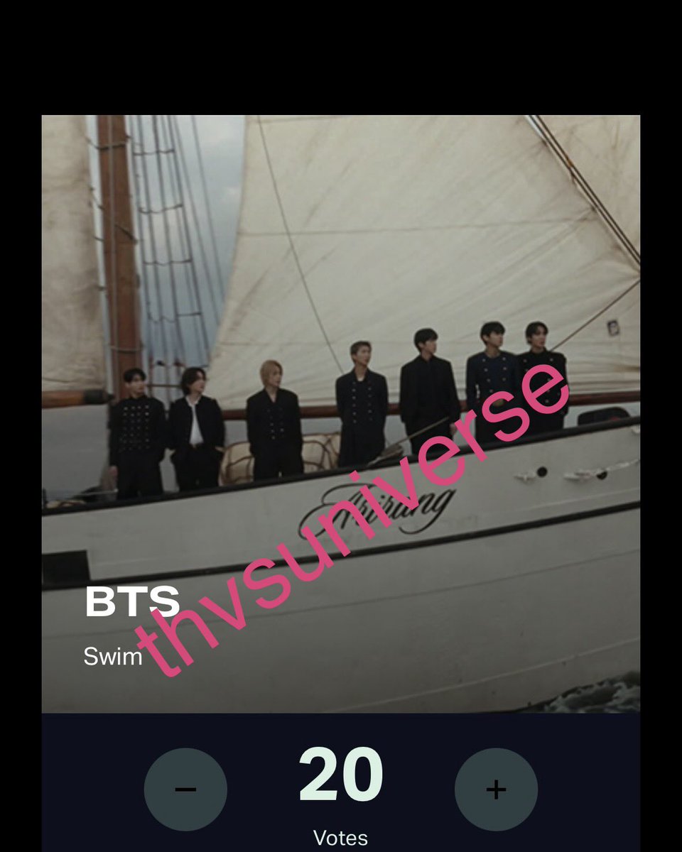 thvsuniverse's tweet photo. Don’t forget to vote for #BTS in the two categories they are nominated for VMAs:

Best K-pop:
https://t.co/y12H520aul

Song of the year:

https://t.co/bmvPofJUIp https://t.co/Ljd7phDSLx