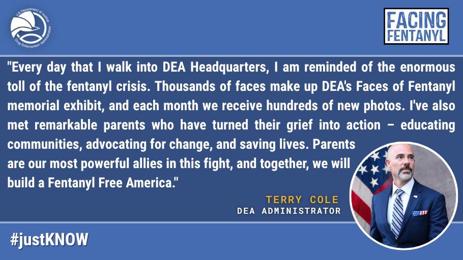 DEAHQ's tweet photo. 𝗗𝗘𝗔 𝗥𝗲𝗰𝗼𝗴𝗻𝗶𝘇𝗲𝘀 𝗡𝗮𝘁𝗶𝗼𝗻𝗮𝗹 𝗙𝗲𝗻𝘁𝗮𝗻𝘆𝗹 𝗣𝗿𝗲𝘃𝗲𝗻𝘁𝗶𝗼𝗻 𝗮𝗻𝗱 𝗔𝘄𝗮𝗿𝗲𝗻𝗲𝘀𝘀 𝗗𝗮𝘆. #justKnow #NationalFentanylAwarenessDay

Read more:
https://t.co/D3AZaTLIat

@TheJusticeDept
@WhiteHouse https://t.co/6ujfH7nGpo