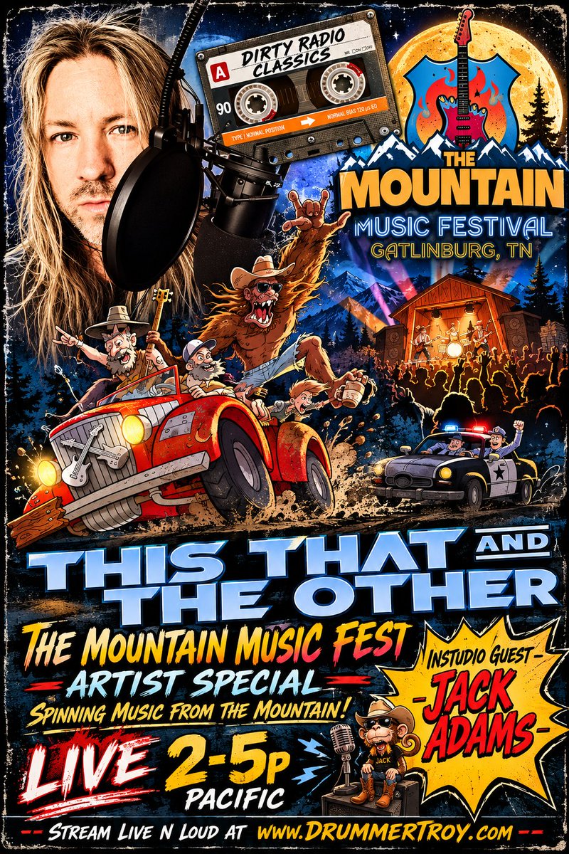drummertpf's tweet photo. #TTTO Live at 2pm PACIFIC - For 3 Hours of #MountainMusicFest Tunage from the Artists Appearing this weekend in @GatlinburgTN - 1st Cousin of the @MonstersCruise - This weekend will be a hoot! Stream the show at https://t.co/hdT6tBFpnf or at https://t.co/12t2pNgMeW https://t.co/Q972zcwFP6