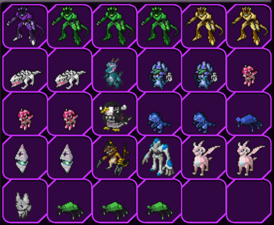 Pilot_Verge's tweet photo. Here's all my finds in the anniversary. Only missing finds are a gruby gumpod and a gemerald gek I traded for boosts https://t.co/iv5DfLxEHr