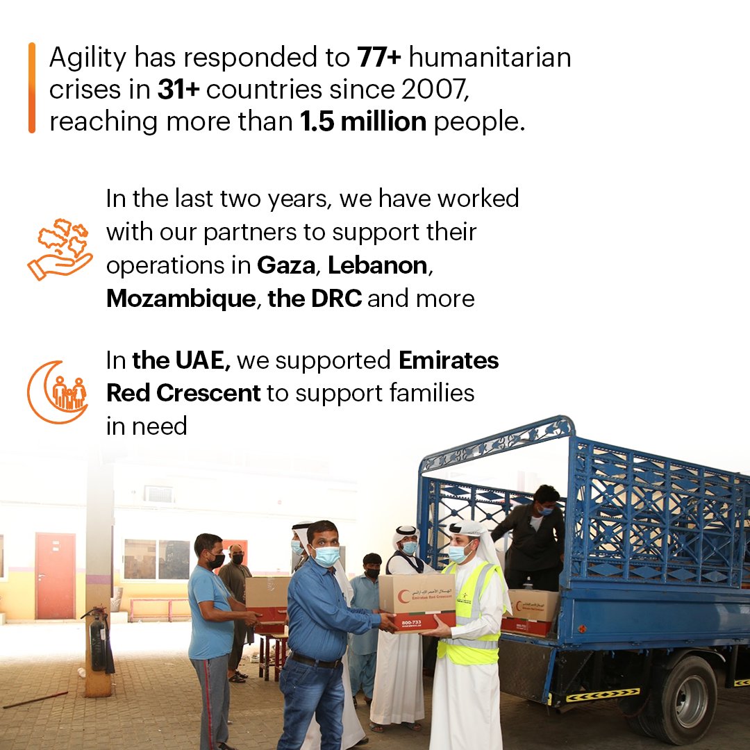 Agility's tweet photo. On World Humanitarian Day, we stand with the communities and humanitarian workers responding to crisis around the world. Delivering aid where it's needed most has been part of who we are for nearly two decades, and we remain committed to standing with those who need it.
Learn more about our humanitarian work: https://t.co/QJa8GVVjxm
#WorldHumanitarianDay #Agility