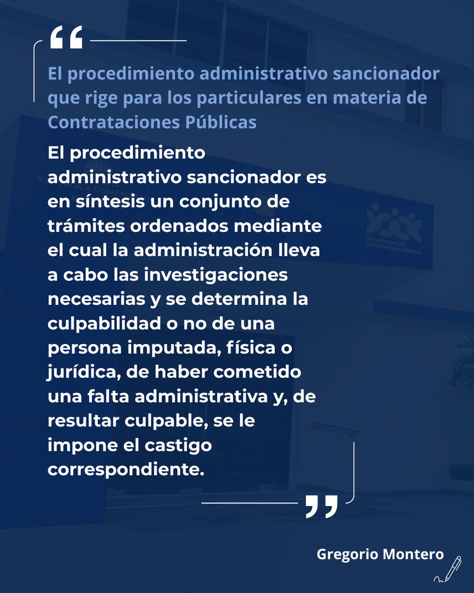 InapRD's tweet photo. 🎧✨ Te invitamos a leer nuestro artículo semanal 🧠💬
sobre "El procedimiento administrativo sancionador que rige para los particulares en materia de contrataciones públicas" 👀 👈🏻

▶️ Encuentra el artículo completo en nuestra página web: https://t.co/fXcsCcpCKF.

#INAPRD https://t.co/CUE5QVwjVD
