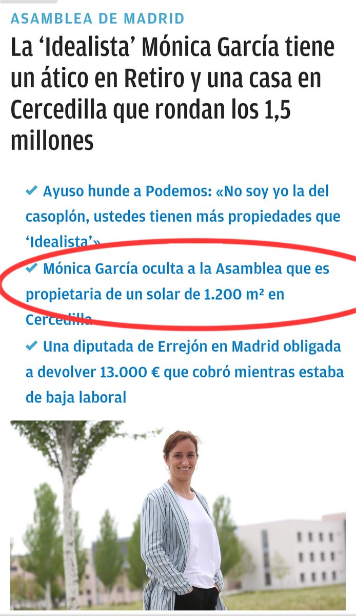 Xakatata's tweet photo. @Monica_Garcia_G Siempre habla quien mas tiene que callar.
El Atico
El chalet dicen que ilegal
El bono eléctrico y térmico.

Una comunista Fascista en toda regla https://t.co/OURTtwrryz
