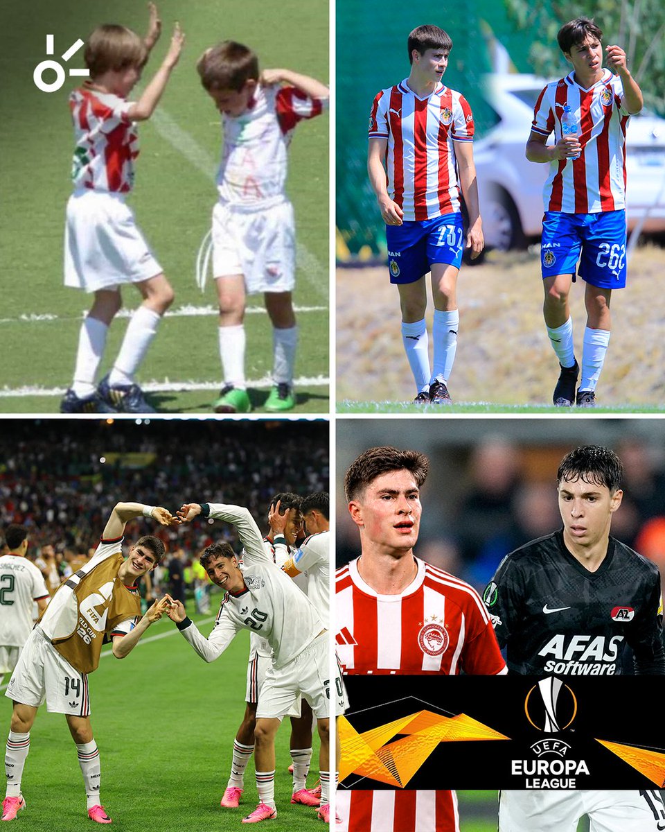 ClaroSports's tweet photo. ¡DE JUGAR JUNTOS DE NIÑOS A POSIBLEMENTE VERSE LAS CARAS EN EUROPA! 🇲🇽

Armando González y Mateo Chávez podrían protagonizar un reencuentro especial en la Europa League. Se conocen desde niños y compartieron camino en Necaxa y Chivas; ahora podrían enfrentarse si se concreta la llegada de ‘La Hormiga’ al Olympiacos. ⚽

👉 Disfruta la Europa League por Claro Sports y recuerda que la próxima semana será el sorteo... ¿Crees que se vean las caras?👀