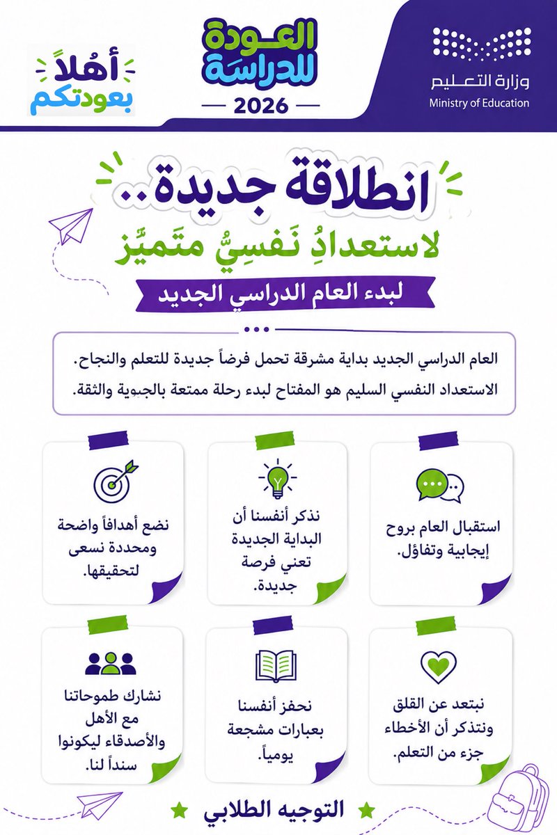 O1T5m's tweet photo. #نكتب_قصة 
منشورات *فيديو   لأنطلاقة جديدة للعام الدراسي  #العودة_للدراسة ⬇️ https://t.co/8ZU7wbLnew