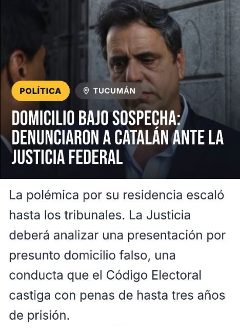 TTtucuman's tweet photo. "#catalanmiente":
Porque se le complicó al libertario Lisandro Catalán https://t.co/zNlqYtCato