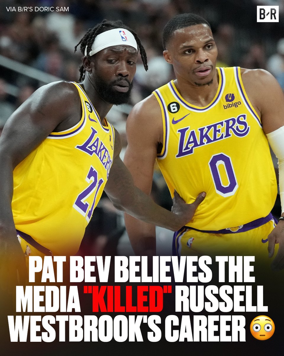 BleacherReport's tweet photo. During the latest episode of The Pat Bev Show, Patrick Beverley discussed how media narratives influenced Russell Westbrook’s unexpected decision to retire 👀

Full details below ⬇️ https://t.co/qkzyobXcTQ