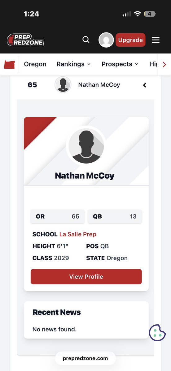 NathanMcCoy2029's tweet photo. Thank you @PrepRedzoneOR @PrepRedzone @ConnorDarby57 @JordanJ_ @AndrewNemec For ranking me as the 13th best QB in the class of 2029, Coming for number 1. https://t.co/VZZAMbYSNP