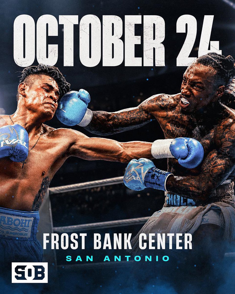 Sourceofboxing's tweet photo. Emanuel Navarrete vs O’Shaquie Foster is soon to be official for October 24 at the Frost Bank Center in San Antonio‼️

The fight will be for 3 belts at 130 pounds 👑 

Via (@DanRafael1) https://t.co/qh3qYILHAU