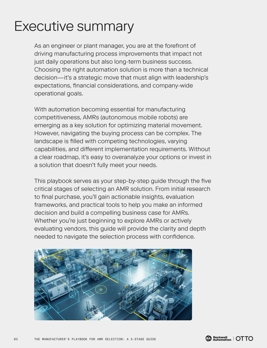 OTTOMotors's tweet photo. Evaluating AMRs for the first time? Our five-stage guide breaks down the buying journey and shares practical considerations for evaluating vendors, building a business case and setting your deployment up for success. Unlock the full guide: https://t.co/Alx75Qb9C9 https://t.co/85p7Mwc2jh