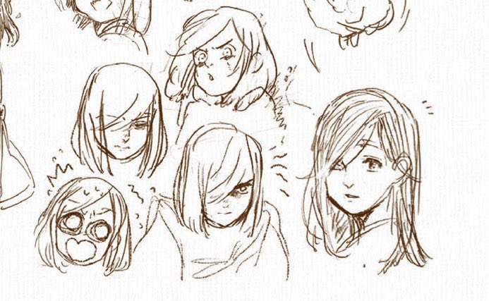 MishaLocki's tweet photo. The guidebook removed Coco’s glasses and her face is no longer sharp compared to the grimoire’s version oof https://t.co/R5zo1pxBEC