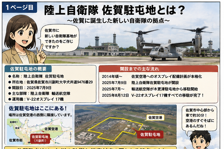 SagacityNews's tweet photo. 陸上自衛隊「佐賀駐屯地」とは？ オスプレイ17機が配備された新しい自衛隊基地を考える https://t.co/Q2Bl9Mm8Y9