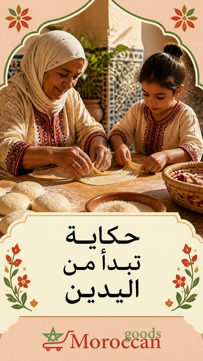 GoodsMoroccan's tweet photo. في طيّات المسمن حكايةُ جدّة، ودفءُ صباحٍ يجمع العائلة حول العسل والأملو وأتاي بالنعناع. وصفةٌ تنتقل من يدٍ إلى يد، وذاكرةٌ لا تُنسى.

#المسمن #المطبخ_المغربي #التراث_المغربي #الضيافة_المغربية https://t.co/g217z4SOaw