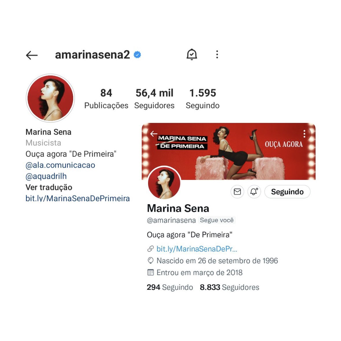 portalsena's tweet photo. Redes sociais de Marina Sena no dia 19 de agosto de 2021. 🥹🥇 https://t.co/4bnr0Qnzd2