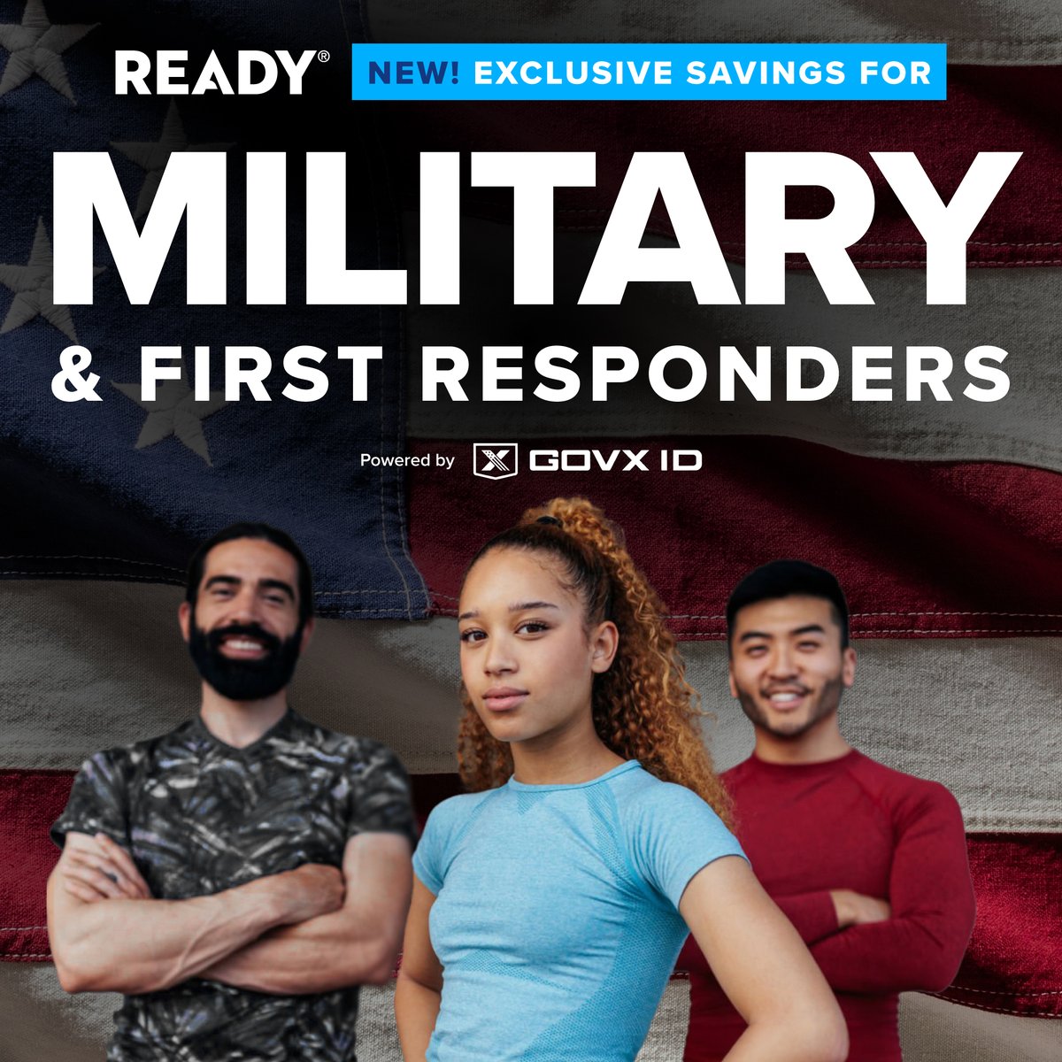 ready_nutrition's tweet photo. We're proud to announce our new partnership with @ShopGOVX 

As a thank you to those who serve, military members, veterans, and first responders can now receive 20% OFF Ready® through GovX.

Thank you for your service and everything you do for your communities. We're proud to help fuel your everyday efforts.

Verify your eligibility through GovX and start saving today: https://t.co/jUhkMAipW5