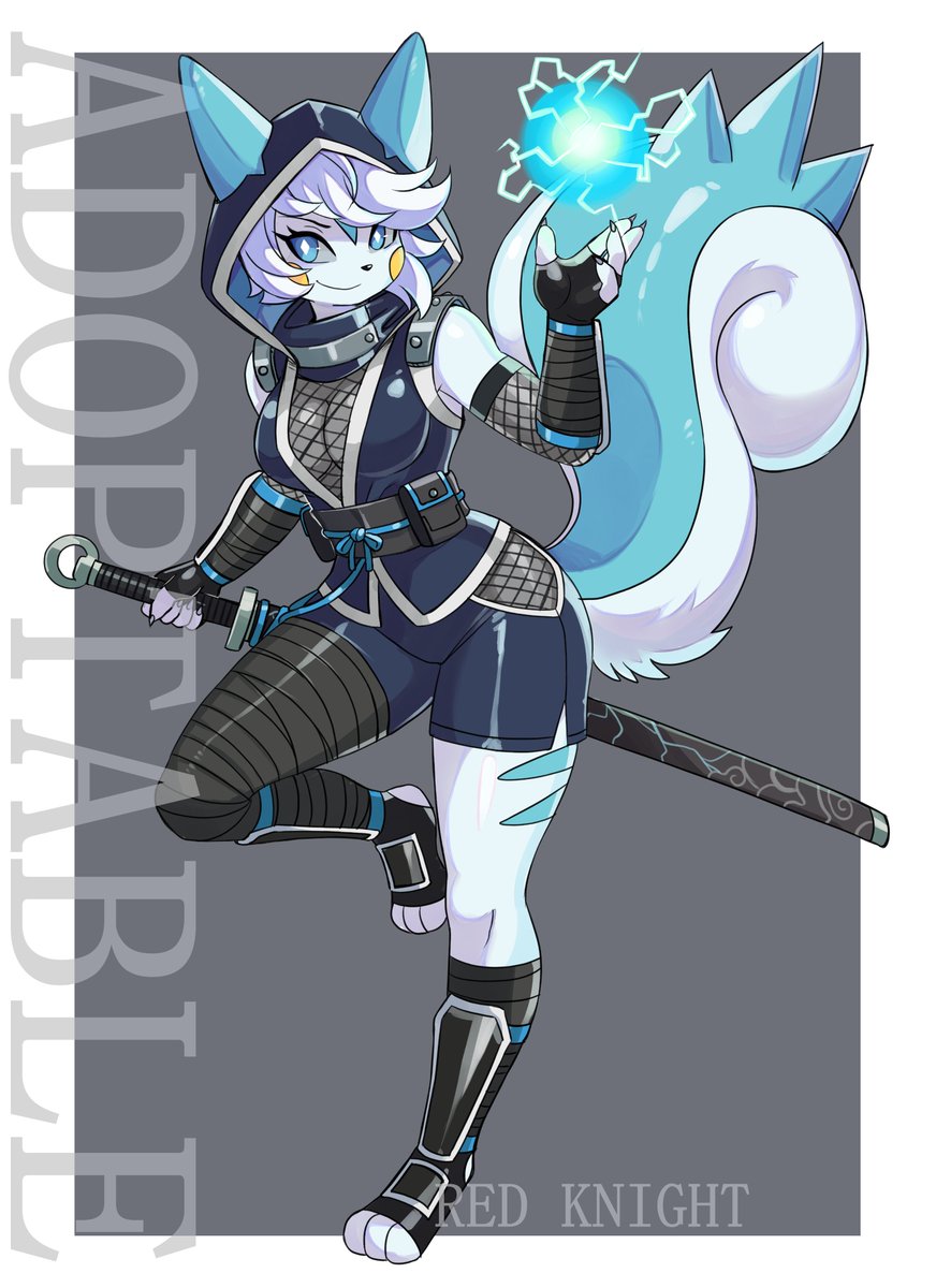 TheScarlKnight's tweet photo. Lightning Ninja up for adoption! 

Link in the comments! 👇 https://t.co/jPNEqVsWeC