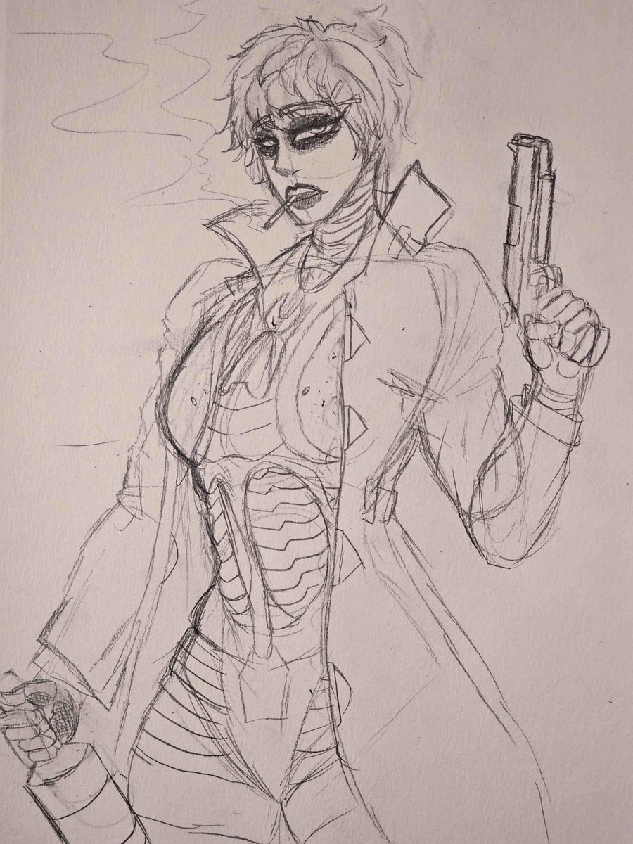 FlatitiousSFW's tweet photo. A sketch of Marie from Peripeteia for a member of my discord. https://t.co/uIvly5QsPx