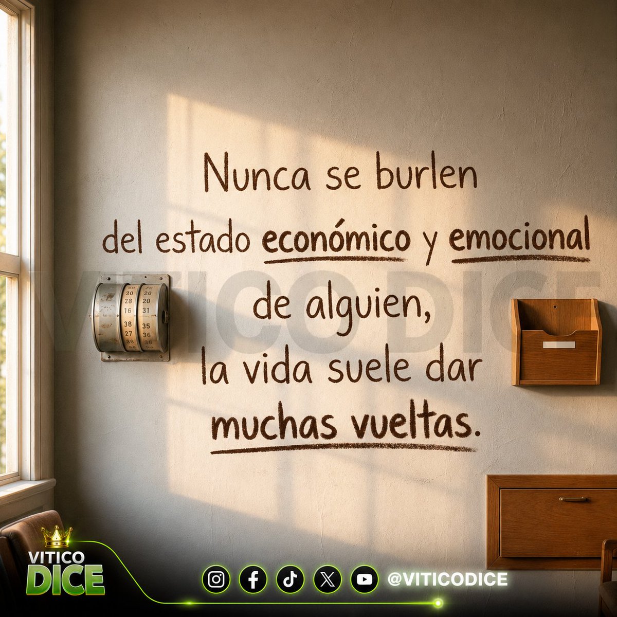 ViticoDice's tweet photo. Hoy puedes estar abajo, mañana todo puede cambiar. 🔄
#Reflexión #Vida #Actitud https://t.co/vi4iMIWjcH