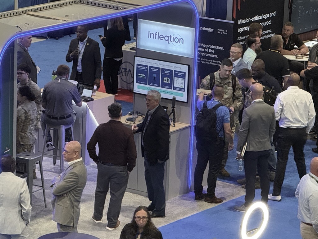 infleqtion's tweet photo. A great week at #TechNetAugusta with our partner Dell Technologies.

Thank you to @Dell for including Infleqtion in the exhibitor showcase and giving attendees a closer look at how we’re collaborating to scale and deploy atom-based quantum radio frequency (RF) and other advanced quantum sensing solutions.

Together, we’re advancing technologies designed to enable more decisive action in operational environments and support critical national security and defense missions.