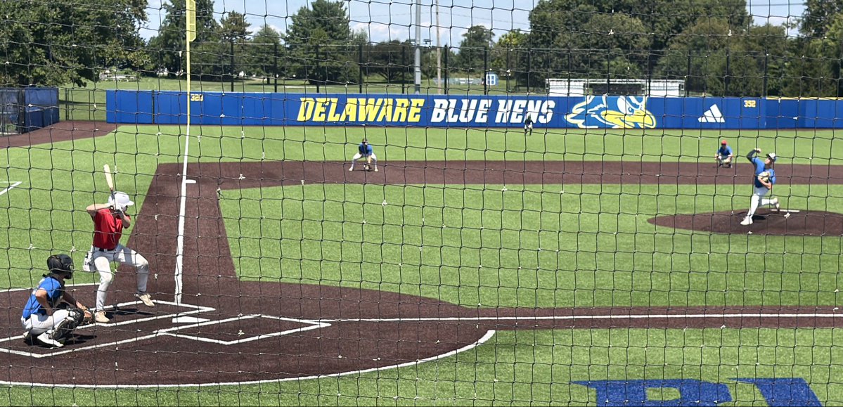 DamianOto2027's tweet photo. Had a great time pitching today at University of Delaware camp! ⚾️@DelawareBASE @CoachMamsUD @c_breezy2 #uncommitted #uncommitted2027 #baseball #pitching #pitcher #njbaseball https://t.co/mgxOhqaX1e
