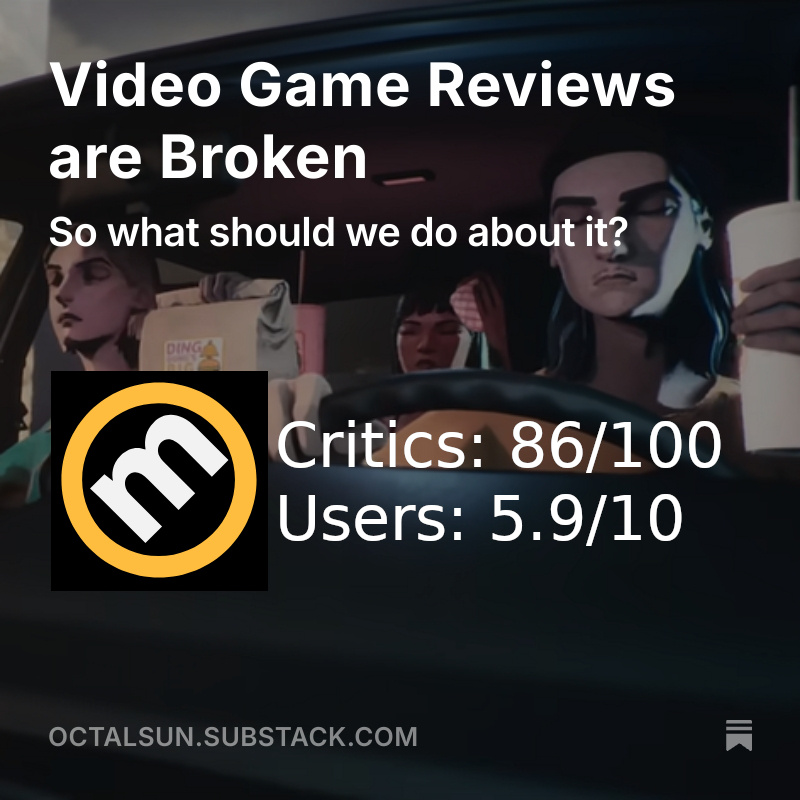 OctalSun's tweet photo. Video Game Reviews are Broken 
https://t.co/kZcrI0mBXr
Mixtape is just one example of many with inconsistent or outdated reviews. https://t.co/3fkIFZufF3