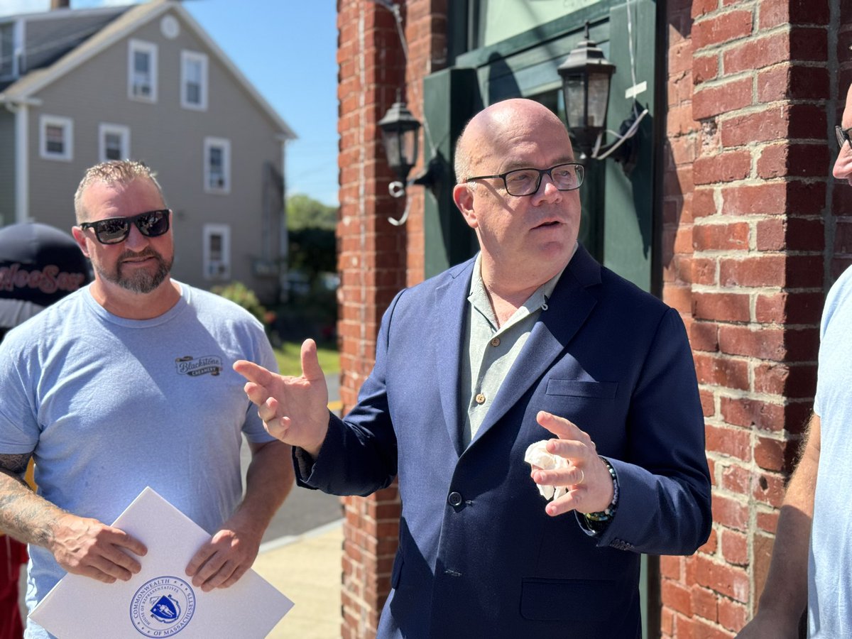 RepMcGovern's tweet photo. Small businesses are the lifeblood of our economy &amp; community—and Millbury has a new family business to celebrate!

Great to join the ribbon cutting for Blackstone Creamery, serving up delicious homemade ice cream and creative flavors. Welcome to the Blackstone Valley! https://t.co/PZ4F0KZ9BS