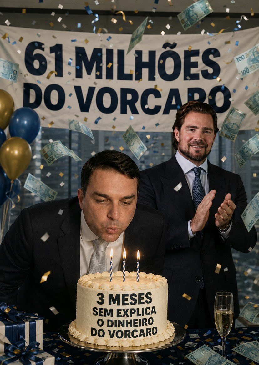 _dilmadebochada's tweet photo. Mêsversario do BOLSOMASTER até hoje Flávio Bolsonaro não deu explicações sobre os 61 milhões que pegou do Daniel vorcaro??? https://t.co/pCWqaF09Xk