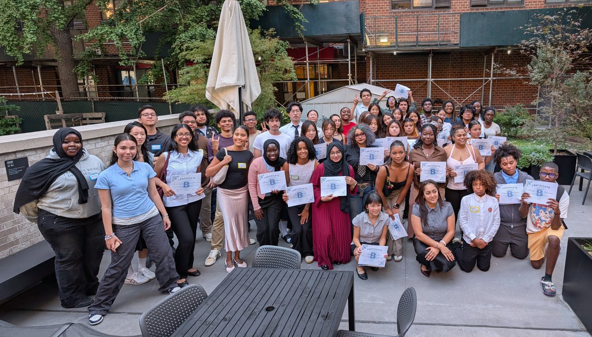 BioBus's tweet photo. @AMNH @nycsrmc ... as well as a party hosted by BioBus at the @cpc_nyc to celebrate their work! 🥳🔬 With this being BioBus’ largest cohort of summer interns ever, there was a lot to celebrate 🎉   Congratulations, and thank you for spending your summer with us ☀️ https://t.co/J2o5bzqrEp