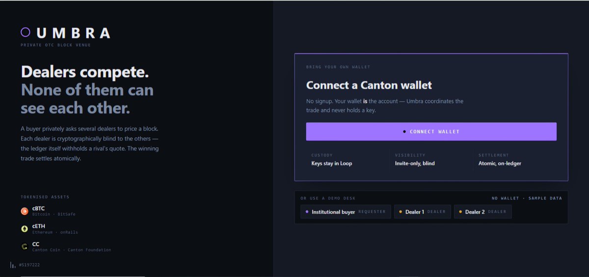 UmbraOnCanton's tweet photo. V3 is close!!

You'll bring your own wallet, and Umbra will never hold your key. https://t.co/vWm53mU6jf