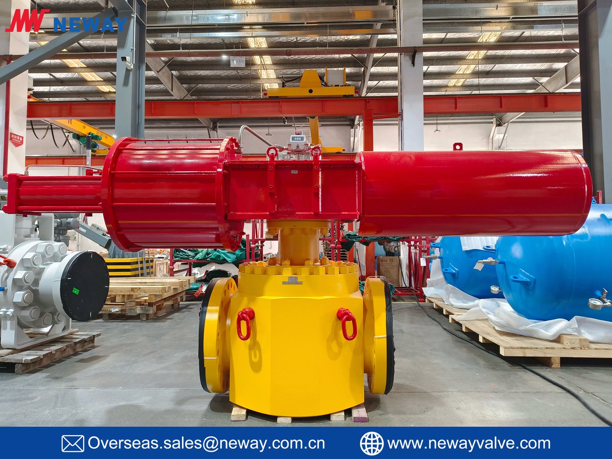 NewayValveSZ's tweet photo. 🚀We are proud to announce that NEWAY' s 18-inch Class 900 Top Entry Metal-seated Ball Valve with pneumatic actuator has successfully passed the customer acceptance and been delivered! https://t.co/3R0qAM8mOz