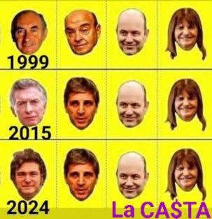 JulianIV2017's tweet photo. LA CASTA TAMBIÉN ES EL GOBIERNO: LIBERTARIO:  

Javier Milei , Los Menem , Caputo, Burrich,Macri, Galperin, Cristina F. Kishner, Alberto Fernández, Massa, Sturzenegger, Caballo, Los de PRO aliados con Milei. https://t.co/LSOPOygq1P