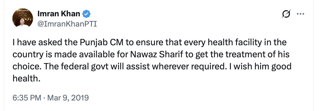 ashoswai's tweet photo. Why can't Shehbaz Sharif write a tweet like what Imran Khan had written for his brother in 2019? @CMShehbaz https://t.co/oYgF9rBFri