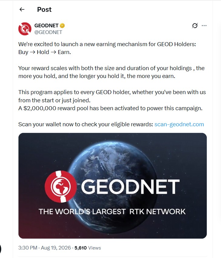 Laura86357922's tweet photo. Is it true that you got 5610 $GEOD tokens in this reward campaign??? Thomas told me this today but I still cant believe lol...

You scanned your wallet in https://t.co/j2XaBAsZRE right? Because I tried mine too and got only 5 tokens HAHA‍‌‌⁠⁠‌⁠‍‌⁠⁠⁠ https://t.co/c5K4eejIjD