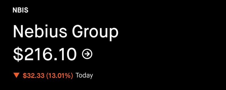 clintoption0s's tweet photo. $NBIS is giving us a HUGE discount today. There is no doubt this stock will easily be trading over $300 by the end of this year. https://t.co/heldnwEqaR