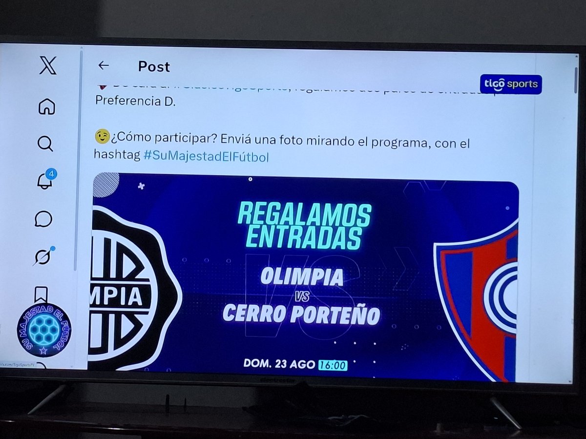 diego_davalos86's tweet photo. @TigoSportsPY Desde paraguari Paraguay viendo el programa# #SuMajestadElFútbol https://t.co/mFFWoeC06a