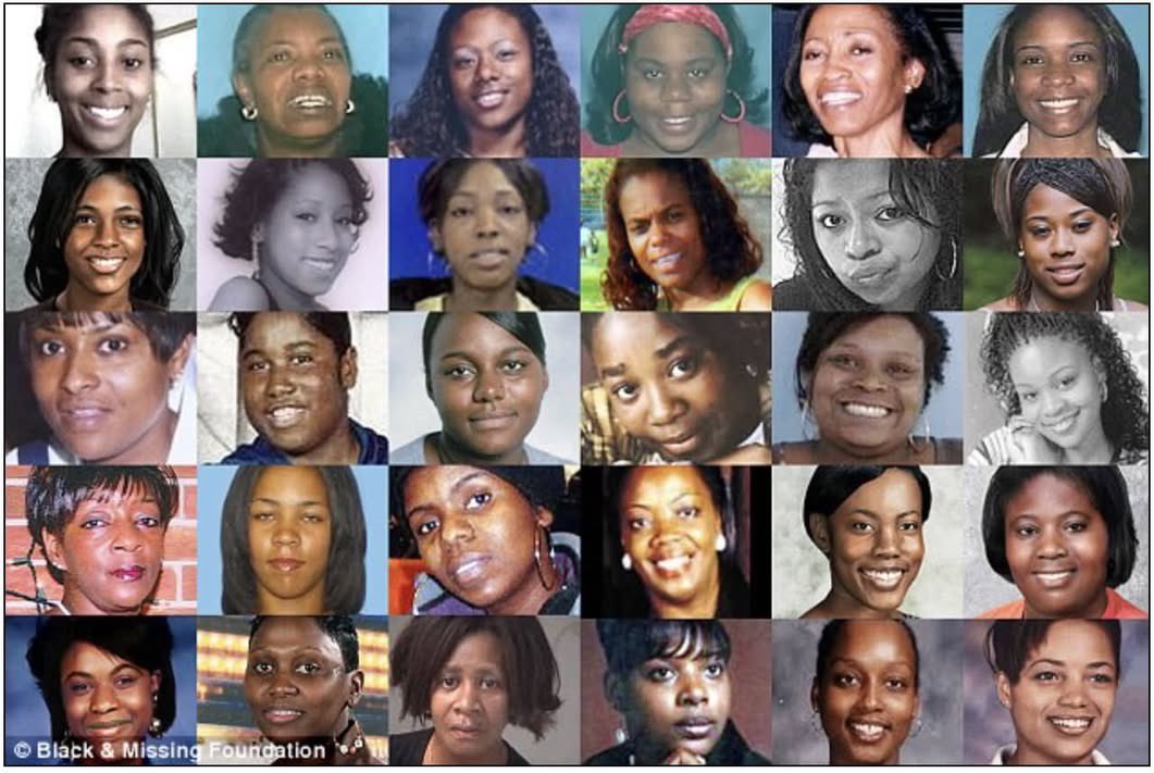 RoyIsThaTruth's tweet photo. These are some of the thousand black women and girls missing in the US. You will not see their faces on the local or national news. But if a white woman or girl goes missing in let’s say small town Nebraska. It would be on ABC, NBC and CBS for a month. Sad but true https://t.co/60tEkFln1T