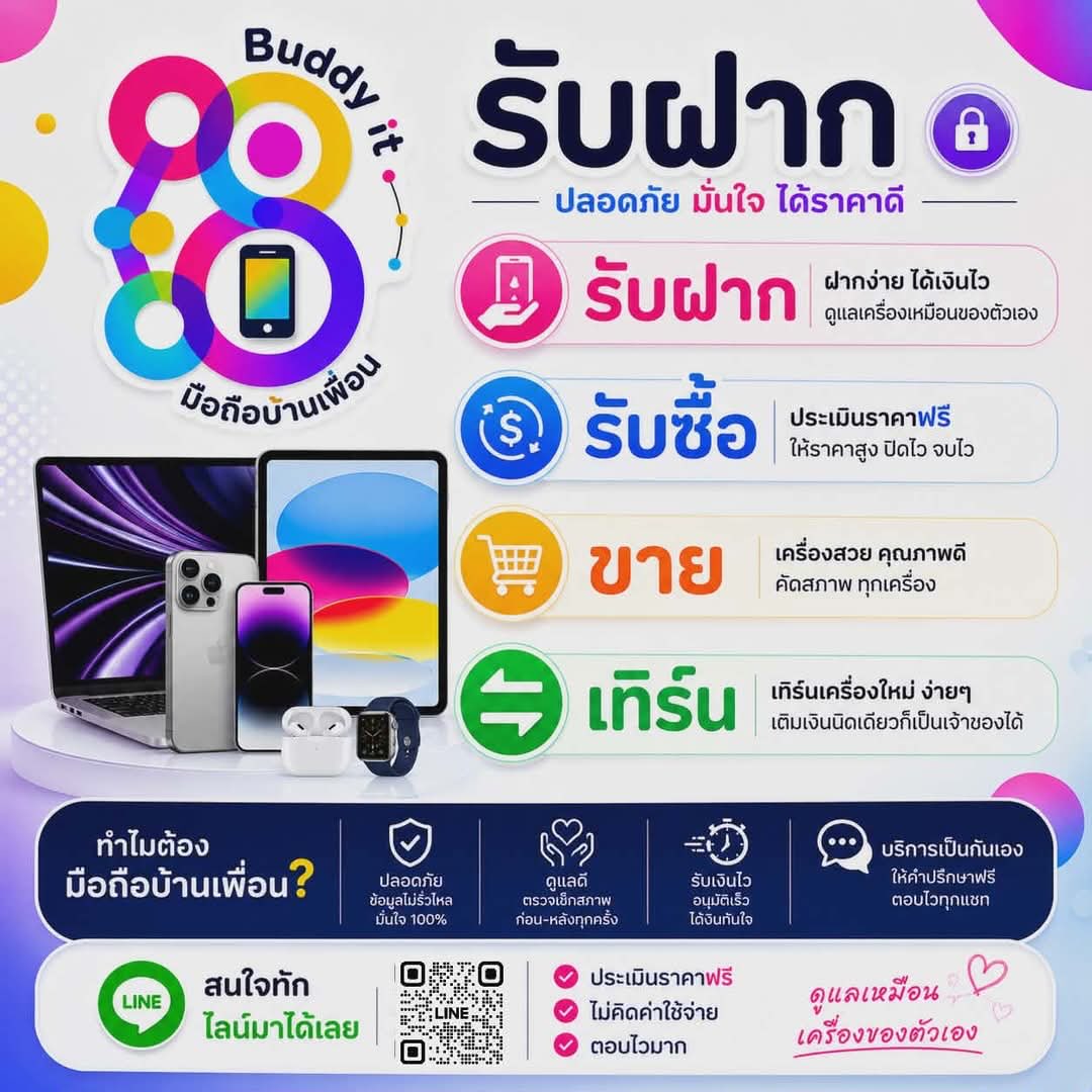 buddyitcash's tweet photo. มาเป็นลูกค้าแป๊บเดียว เป็นเพื่อนกันยาว 😆 ใครอยากฝากเครื่อง ทักมาเลย เดี๋ยวดูแลให้เอง #BuddyIT #reviewเพื่อนรัก #รับซื้อขายฝากมือถือ #รับฝากมือถือ #ดูแลเหมือนเพื่อน https://t.co/57Klz2ktJg