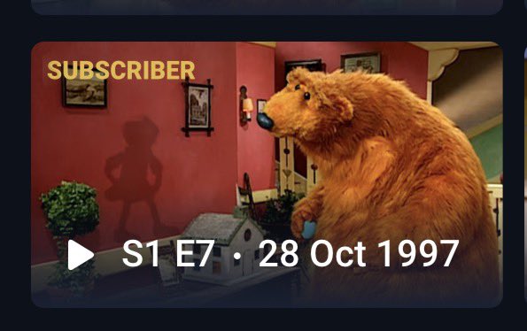 anthony56708's tweet photo. 8 out of 9 of the missing episodes of Bear in the big blue house found on international Disney plus. @DisneyPlus please add the episodes to US streaming ! #Disney #Disneyplus #Disneychannel #Playhousedisney #Bearinthebigbluehouse #Disneystreaming @Disney @mkfresh1 @WaltDisneyCo https://t.co/J1bKfPTYJU