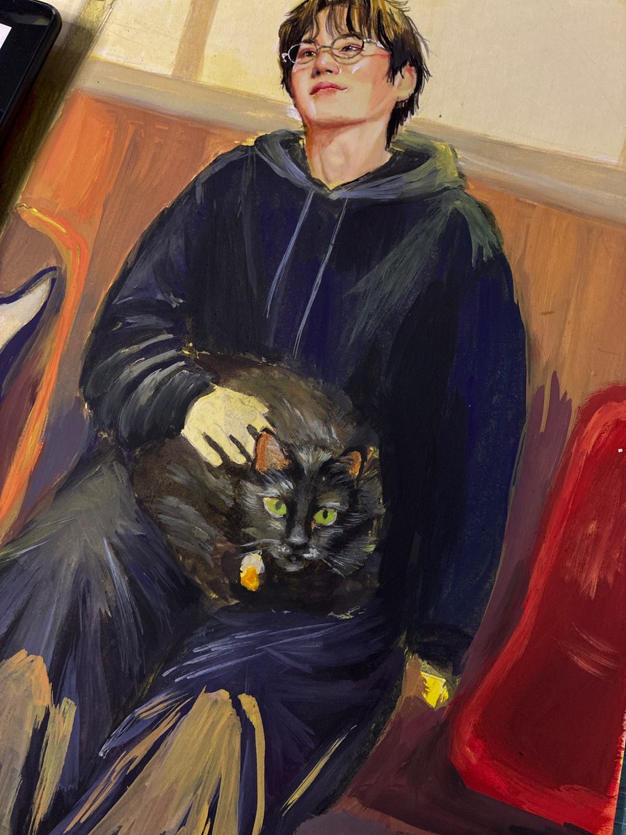 L_k_rina's tweet photo. Wip - yoongi and tang
 maybe I made Tang too chubby? https://t.co/F2MuNpwp5k