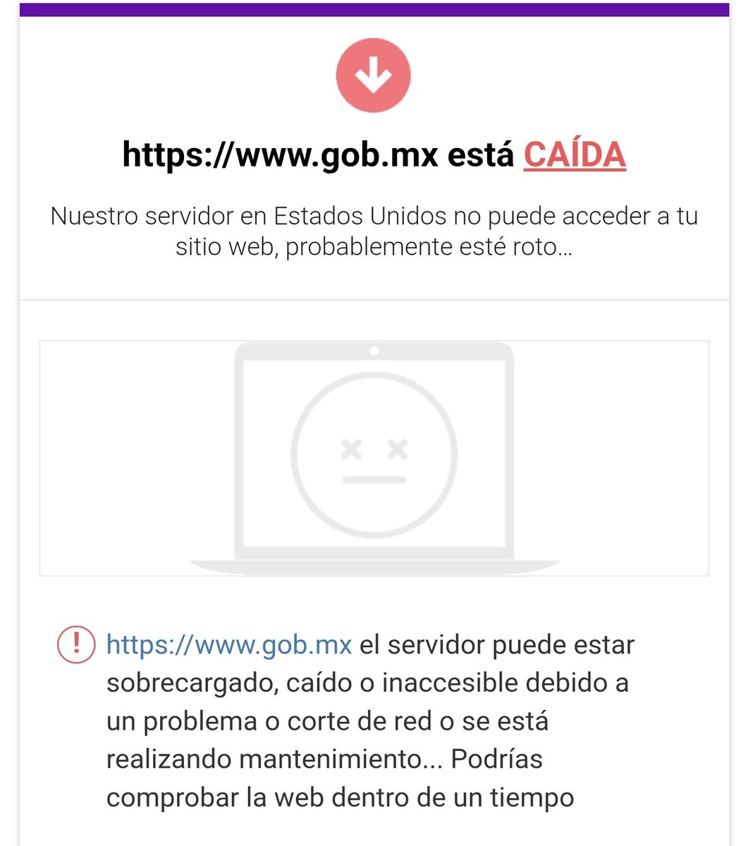 ivillasenor's tweet photo. ⛔️ #ÚLTIMAHORA | CAE DOMINIO OFICIAL DEL GOBIERNO DE MÉXICO

El dominio gob[.]mx, que alberga el sitio de Presidencia de la República, se encuentra en estos momentos caído.

Hasta el momento no hay mayor información. Seguiremos atentos. https://t.co/i1jNR79H5c