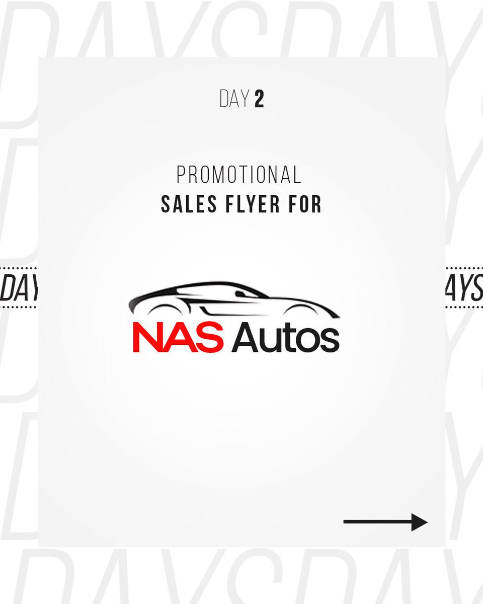 CVDesigns01's tweet photo. Day 2 — posting late again 😂
But I’m learning that consistency isn’t about always being on time. It’s about showing up anyway. That's the purpose.
Today’s entry: a sales flyer for NAS Autos 🚘
Still learning. Still creating. Still showing up.
Day 2/30. 🚀
#30DayDesignChallenge https://t.co/QiI1GBUJzp